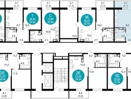 Продается 2-комнатная квартира ЖК Флора, 4 этап, 42.4  м&sup2;, 15729571 рублей