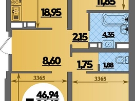 Продается 3-комнатная квартира ЖК Город у моря, литера 22, 88.05  м&sup2;, 10371975 рублей