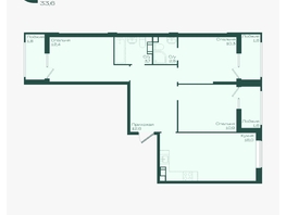 Продается 3-комнатная квартира ЖК Ботаника, литер 1.2, 75.6  м&sup2;, 10130400 рублей