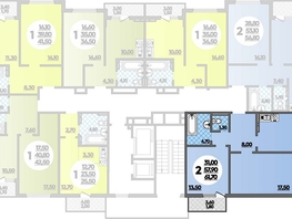 Продается 2-комнатная квартира ЖК Парк у дома, литера 8.3, 61.7  м&sup2;, 11877250 рублей