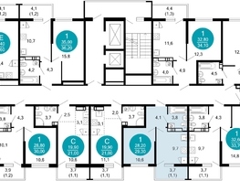 Продается 1-комнатная квартира ЖК Лестория, дом 1, 29.4  м&sup2;, 15879105 рублей
