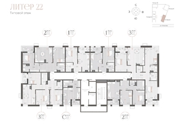 Продается Студия ЖК Моренуар, литер 22, 24.16  м&sup2;, 5938528 рублей