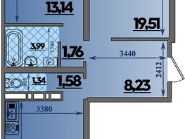 Продается 2-комнатная квартира ЖК Город у моря, литера 8, 66.72  м&sup2;, 10148112 рублей