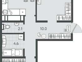 Продается 2-комнатная квартира ЖК Все Свои ВИП, литер 7, 71.4  м&sup2;, 14422800 рублей