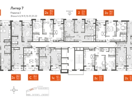 Продается 2-комнатная квартира ЖК Все Свои ВИП, литер 7, 59.3  м&sup2;, 12571600 рублей