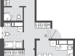 Продается 2-комнатная квартира ЖК Все Свои ВИП, литера 6, 68.75  м&sup2;, 14368750 рублей