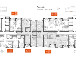 Продается 2-комнатная квартира ЖК Все Свои ВИП, литера 6, 83.55  м&sup2;, 21472350 рублей
