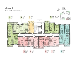 Продается 2-комнатная квартира ЖК Теплые края, литер 5, 59.14  м&sup2;, 7096800 рублей