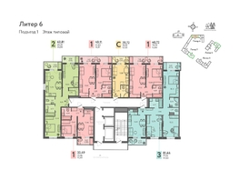 Продается 1-комнатная квартира ЖК Теплые края, литер 6, 39.74  м&sup2;, 4967500 рублей