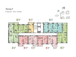 Продается 2-комнатная квартира ЖК Теплые края, литер 7, 56.98  м&sup2;, 6723640 рублей
