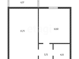Продается 1-комнатная квартира МКР Любимово, 16 квартал литер 1, 36.8  м&sup2;, 5200000 рублей