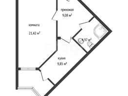 Продается 1-комнатная квартира Стасова ул, 45.8  м&sup2;, 5450000 рублей