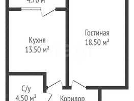 Продается 1-комнатная квартира Гаврилова П.М. ул, 41.7  м&sup2;, 10200000 рублей