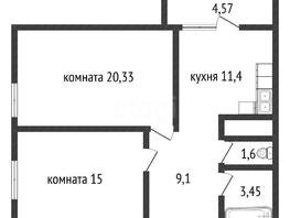 Продается 2-комнатная квартира писателя Знаменского пр-кт, 62.1  м&sup2;, 6350000 рублей