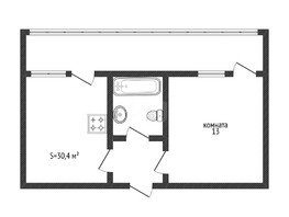 Продается 1-комнатная квартира Московская ул, 30.4  м&sup2;, 3900000 рублей
