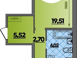 Продается 1-комнатная квартира ЖК Восточный, литер 52, 47.18  м&sup2;, 6123999 рублей