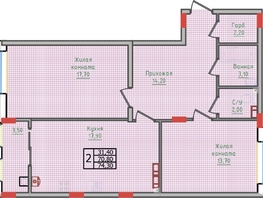 Продается 2-комнатная квартира ЖК Суворов, дом 5, 74.3  м², 7912950 рублей