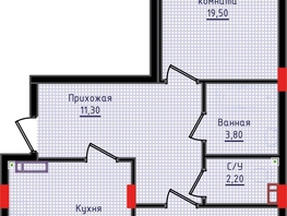 Продается 2-комнатная квартира ЖК Суворов, дом 6, 71.3  м², 7557800 рублей