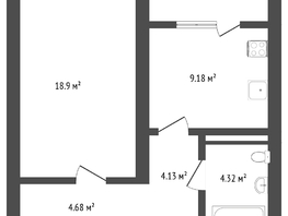 Продается 1-комнатная квартира Мира ул, 36.6  м², 4350000 рублей