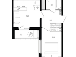 Продается 1-комнатная квартира ЖК Левенцовка Парк, лит 8-11 стр.1, сек.1,2,3, 35.1  м&sup2;, 4681638 рублей