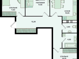 Продается 3-комнатная квартира ЖК Движение 61 , лит 69/2, 84.1  м&sup2;, 10839649 рублей