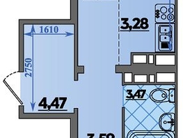 Продается 2-комнатная квартира ЖК Суворовский, литера 2, 41.75  м&sup2;, 5520000 рублей