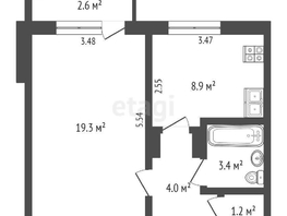 Продается 1-комнатная квартира Вятская ул, 40  м², 4300000 рублей