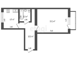 Продается 1-комнатная квартира Платова ул, 38.1  м², 3940000 рублей