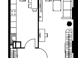 Продается 1-комнатная квартира ЖК Гринсайд, 3.1-3.4, 44.2  м², 6820000 рублей