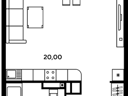 Продается Студия ЖК Гринсайд, 4.1-4.3, 32.12  м², 7230000 рублей