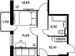 Продается 3-комнатная квартира ЖК Малина Парк, дом 1, 61.61  м², 14570000 рублей