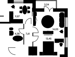 Продается 2-комнатная квартира ЖК Культура, дом 2, 53.33  м², 7450000 рублей