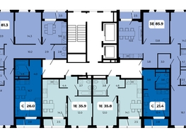 Продается 1-комнатная квартира ЖК Норд-Премьер, корпус 17, 35.8  м², 4994100 рублей