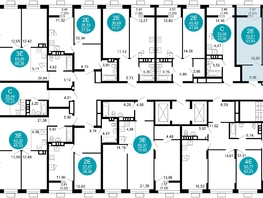 Продается 1-комнатная квартира ЖК 1799, литера 2.1, 43.85  м², 9769780 рублей