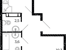 Продается 3-комнатная квартира ЖК Флора, литера 3.1, 64.3  м², 8551900 рублей