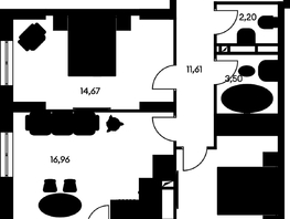 Продается 3-комнатная квартира ЖК Культура, дом 1, 69.88  м², 11100000 рублей