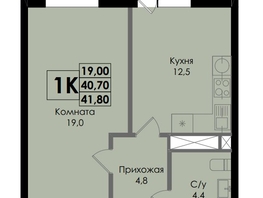 Продается 1-комнатная квартира ЖК Botanika (Ботаника), дом 1, 41.8  м², 7335900 рублей