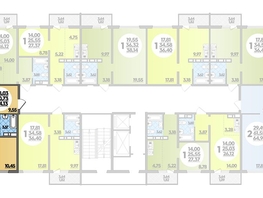 Продается 3-комнатная квартира ЖК Суворовский, литера 1, 64.13  м², 7002995 рублей