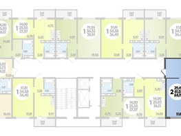 Продается 2-комнатная квартира ЖК Суворовский, литера 1, 64.95  м², 7014600 рублей