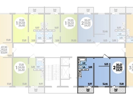 Продается 2-комнатная квартира ЖК Суворовский, литера 1, 54.97  м², 6607394 рублей