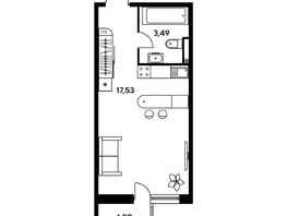 Продается Студия ЖК Малина Парк, дом 1, 24.01  м², 3760000 рублей