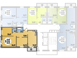 Продается 3-комнатная квартира ЖК Суворовский, литера 01, 76.78  м², 8200104 рублей