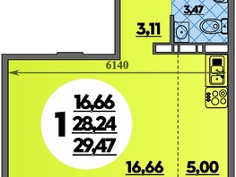 Продается Студия ЖК Суворовский, литера 23, 29.47 м², 4363912 рублей