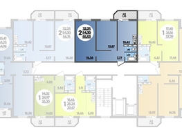 Продается 2-комнатная квартира ЖК Суворовский, литера 23, 55.53  м², 6491457 рублей