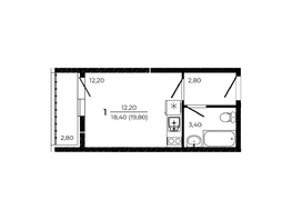Продается Студия ЖК ПРИТЯЖЕНИЕ, литер 3, 19.8  м², 3300000 рублей