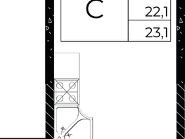 Продается Студия ЖК Флора, литера 2.1, 23.1 м², 4111800 рублей