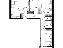 Продается 3-комнатная квартира ЖК Гринсайд, 5.1-5.5, 73.91 м², 8940000 рублей