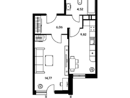 Продается 1-комнатная квартира ЖК Гринсайд, 5.1-5.5, 36.8 м², 4920000 рублей
