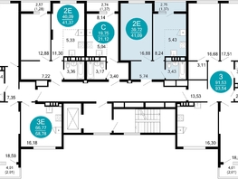Продается 2-комнатная квартира ЖК 1799, литера 1.1, 41.09 м², 9421937 рублей