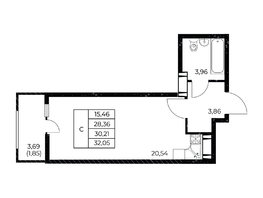 Продается Студия ЖК Звезда Столицы 2, 32.05  м², 5031850 рублей